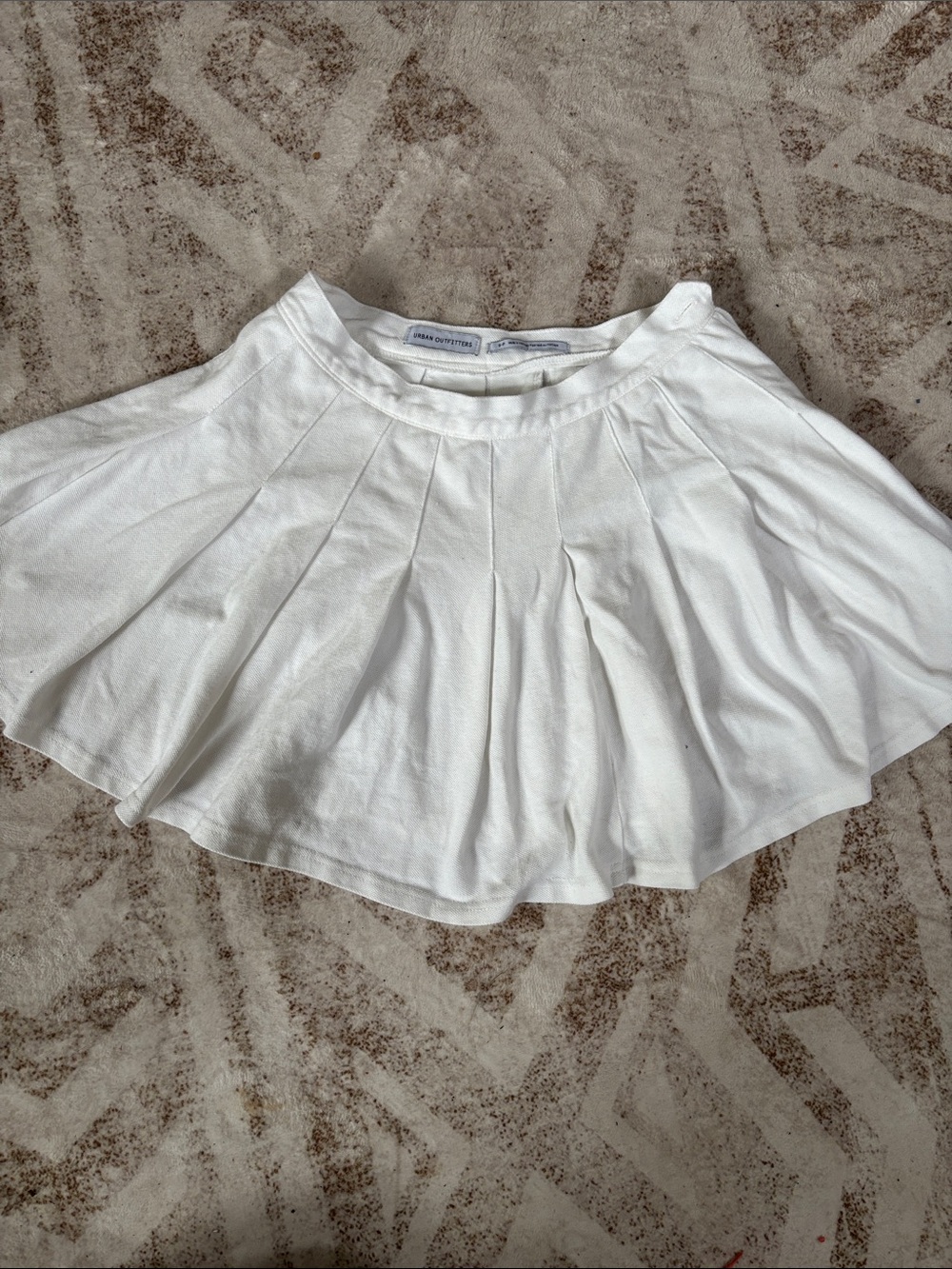 Urban Outfitters White Pleated Skirt